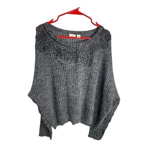 Cato Women’s Charcoal Gray Knit Long Sleeve Very Stretchy Sweater Size XL